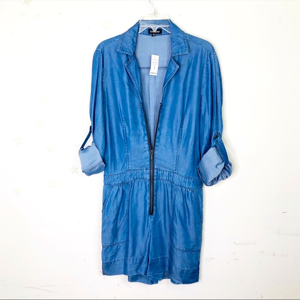 Bebe Romper denim jumpsuit